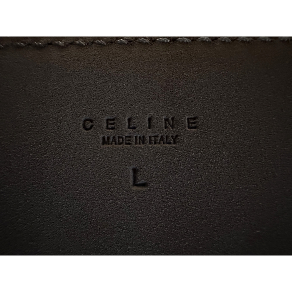 Celine Triomphe Leather Belt BLACK Italy RARE - L (approx. 85-90) - Picture 5 of 5